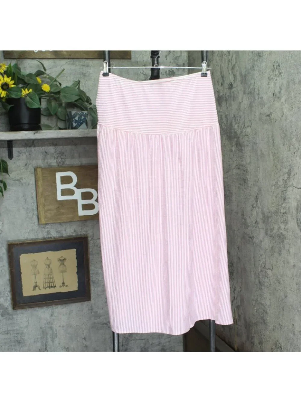 NWT Kate Spade Long Cover-Up Skirt with Shirred Open Side Begonia Bloom Pink L